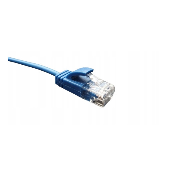 Kabel Ethernet UltraSlim Patch-cord RJ45 UTP kat.6 Cu niebieski 2m 2szt