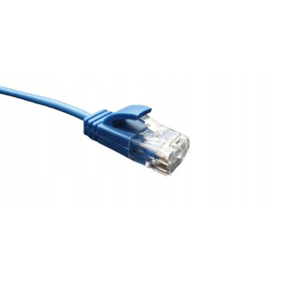 Kabel Ethernet UltraSlim Patch-cord RJ45 UTP kat.6 Cu niebieski 2m 2szt