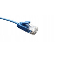 Kabel Ethernet UltraSlim Patch-cord RJ45 UTP kat.6 Cu niebieski 2m 2szt