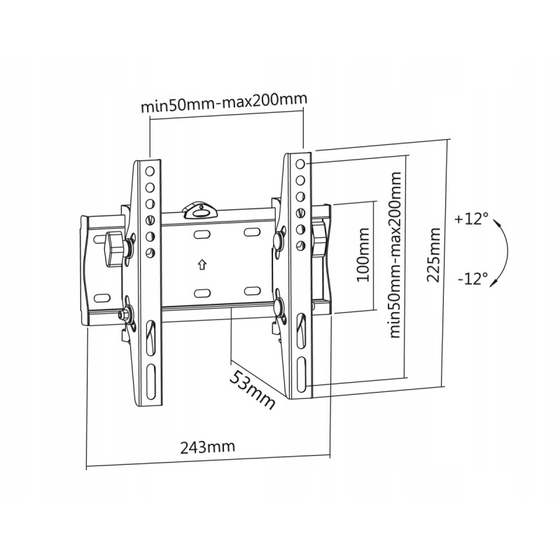 Uchwyt naścienny uniwersalny do LED TV 23-42"
