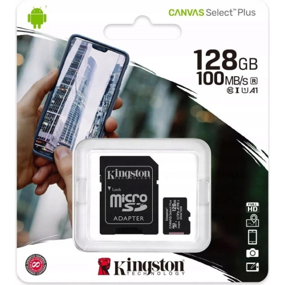 Karta pamięci z adapterem 128GB kingston