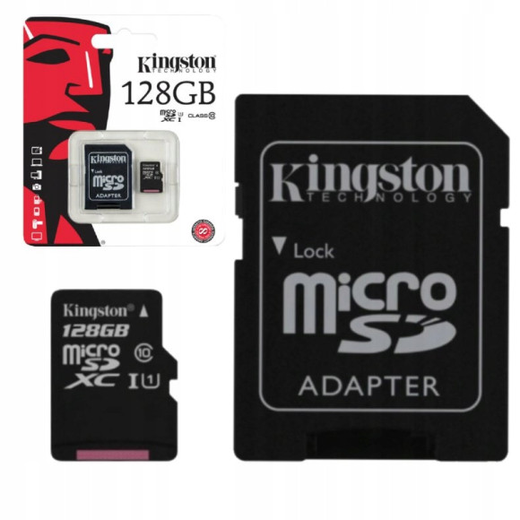 Karta pamięci z adapterem 128GB kingston