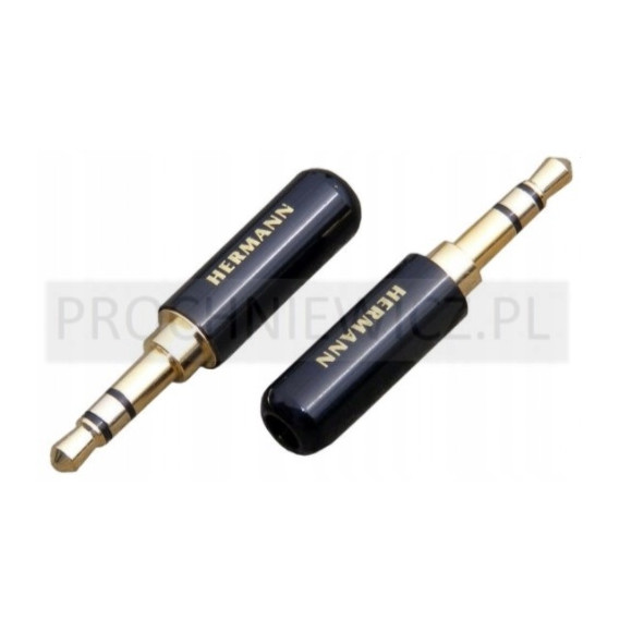 Wtyk Jack 3.5 stereo SLIM czarny HQ 2szt