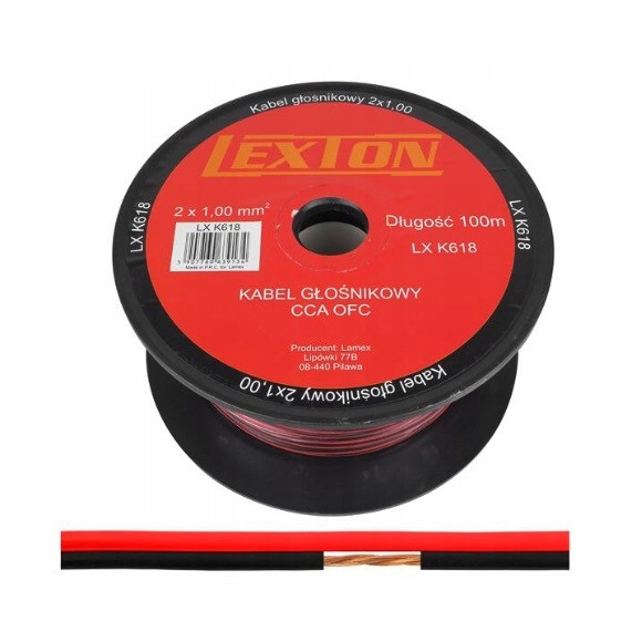 Kabel głośnikowy Lexton 2x1mm² 100 m