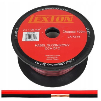 Kabel głośnikowy Lexton 2x1mm² 100 m