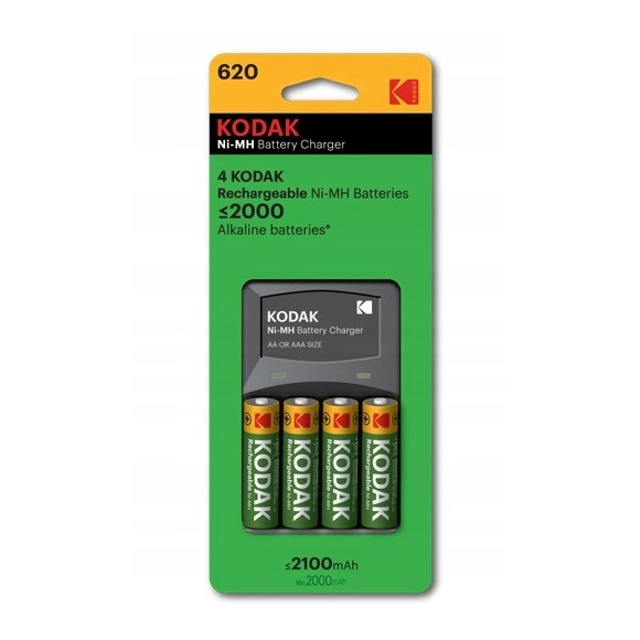 Ładowarka Kodak do akumulatorków + 4x AA 2100mAh