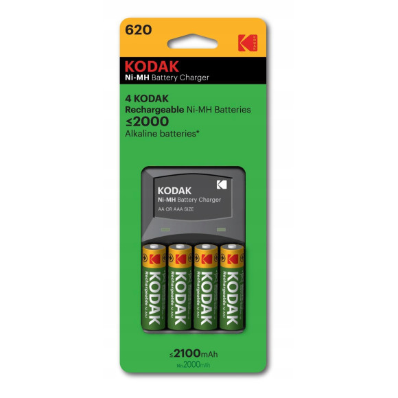 Ładowarka Kodak do akumulatorków + 4x AA 2100mAh