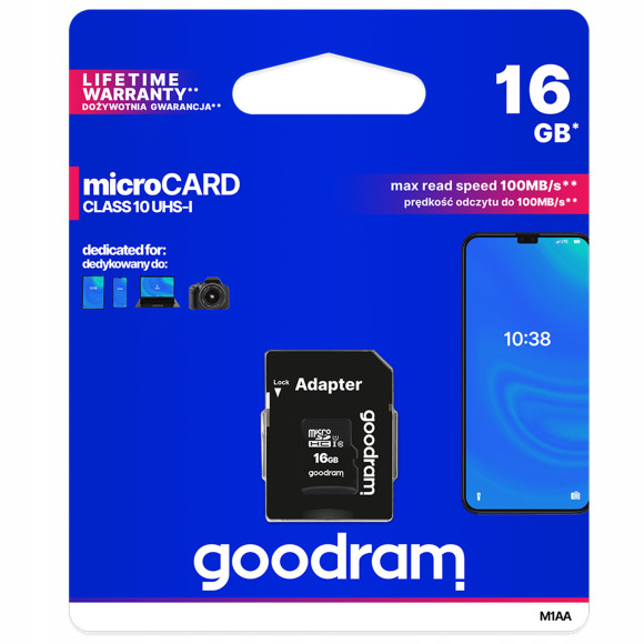 Karta pamięci z adapterem 16GB goodram