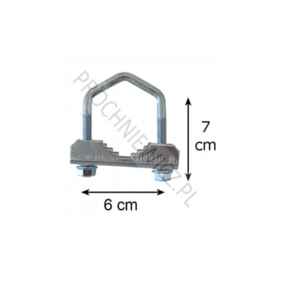 Cybant, uchwyt prętowy do rur 7cm 2szt