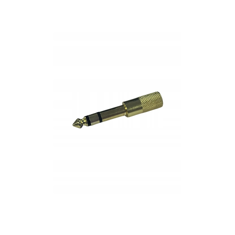 Przejściówka wtyk Jack 6.3mm - gniazdo Jack 3.5mm pozłacana stereo 3szt