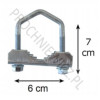 Uchwyt antenowy balkonowy 50cm z cybantami