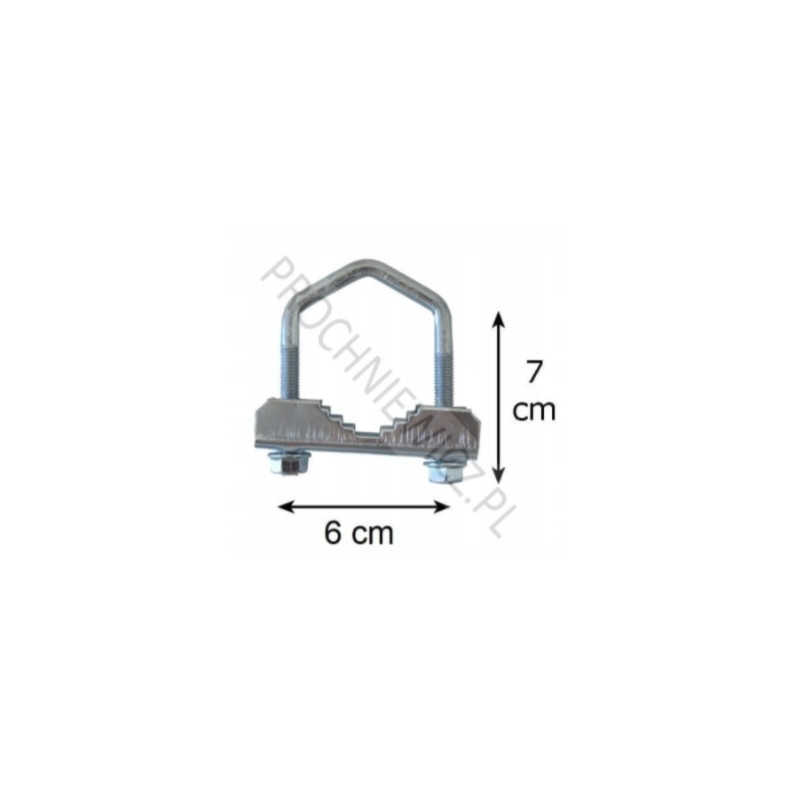 Uchwyt antenowy balkonowy 50cm z cybantami