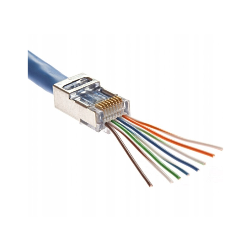 Złącze modularne 8P8C-RJ45 FTP kat.5e przelot 20sz