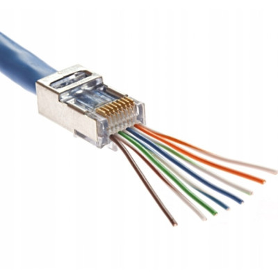 Złącze modularne 8P8C-RJ45 FTP kat.5e przelot 20sz