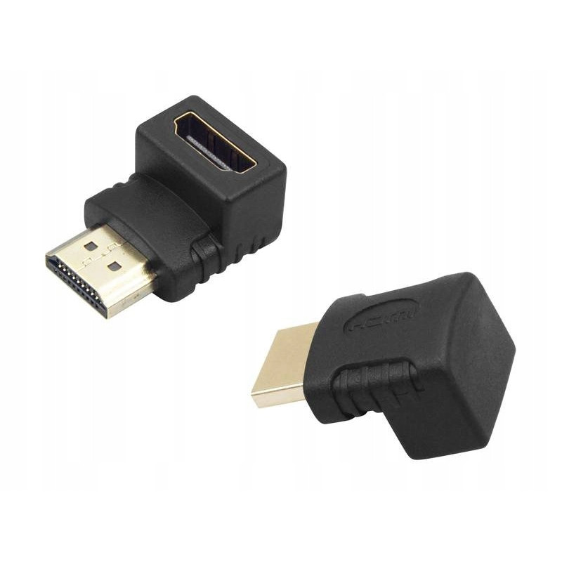 Złącze kątowe HDMI gniazdo - wtyk 2szt