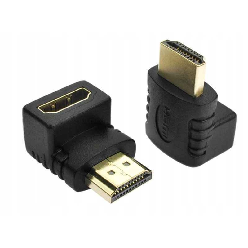 Złącze kątowe HDMI gniazdo - wtyk 2szt