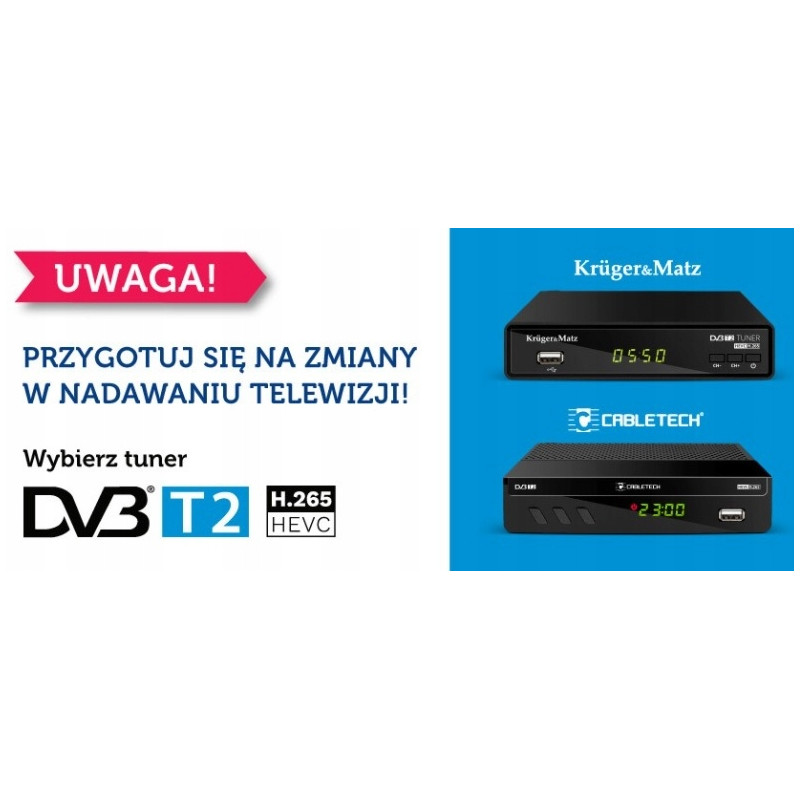 Tuner DVB-T2, Tuner cyfrowy DVB-T2 H.265 HEVC