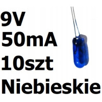 Żarówka miniaturowa niebieska 3x7mm 9V 50mA 10szt