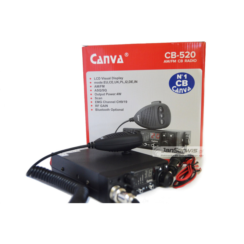 CB Radio Canva CB520 z obsługą bluetooth