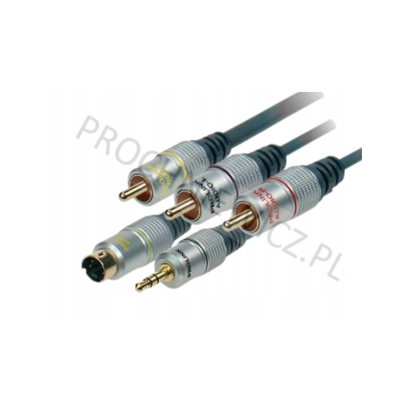 Kabel TCV 5510 Prolink EX 3RCA–SVHS4P+3,5STR 5m