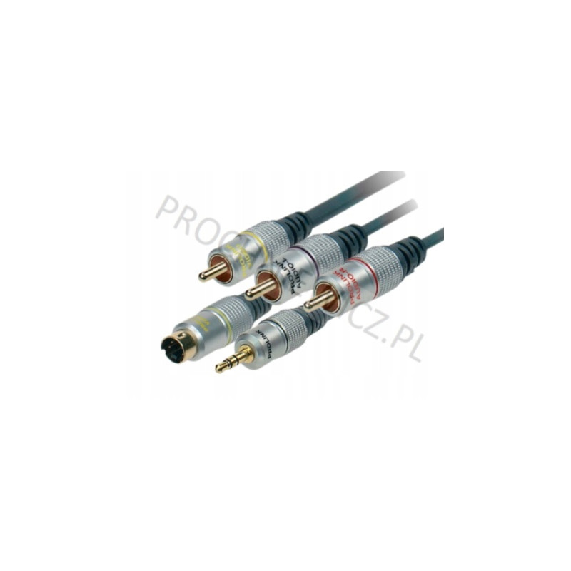 Kabel TCV 5510 Prolink EX 3RCA–SVHS4P+3,5STR 5m