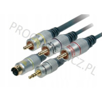 Kabel TCV 5510 Prolink EX 3RCA–SVHS4P+3,5STR 5m