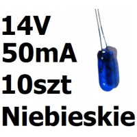 Żarówka miniaturowa niebieska 3x7mm 14V 50mA 10szt