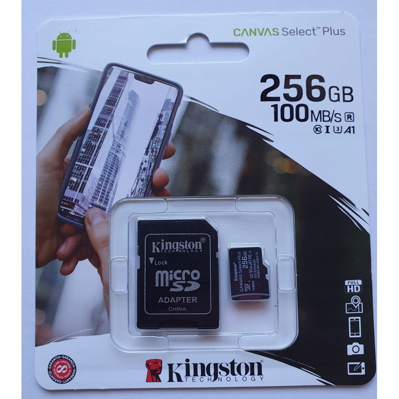 Karta pamięci z adapterem 256GB Kingston