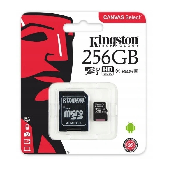 Karta pamięci z adapterem 256GB Kingston