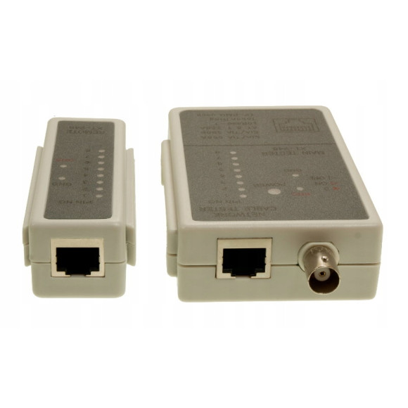 Tester do kabli RJ45, BNC NAR0040 szary