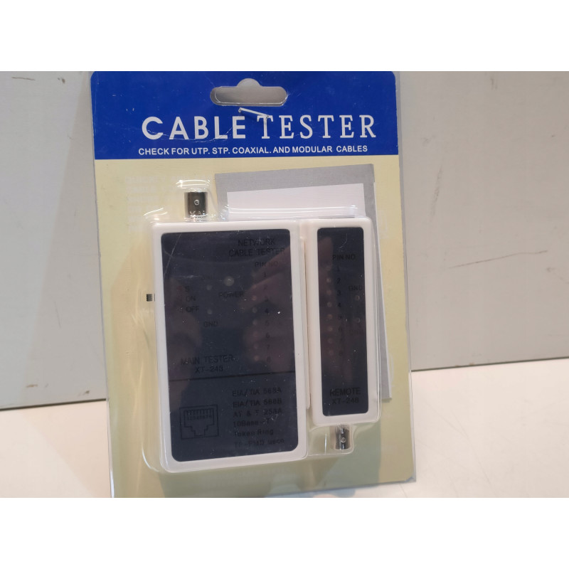 Tester do kabli RJ45, BNC NAR0040 szary