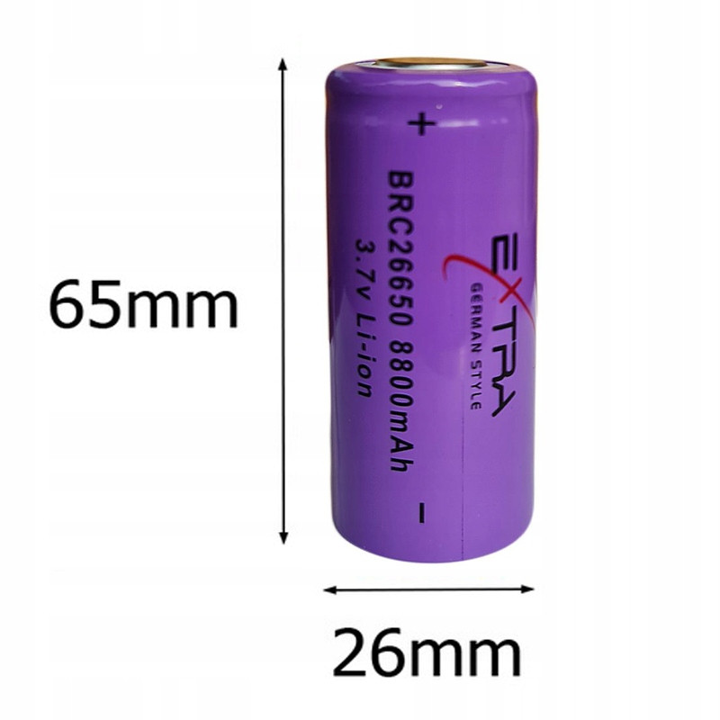 Akumulator ogniwo Li-On 26650 3,7V 8000mAh 2szt