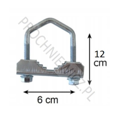 Cybant, uchwyt prętowy do rur 12cm 2szt