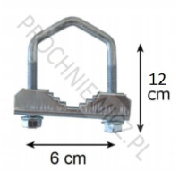 Cybant, uchwyt prętowy do rur 12cm 2szt