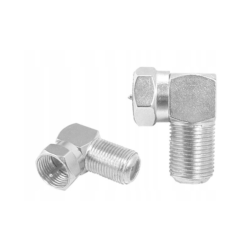 Przejściówka kątowa adapter gniazdo F wtyk F 4szt