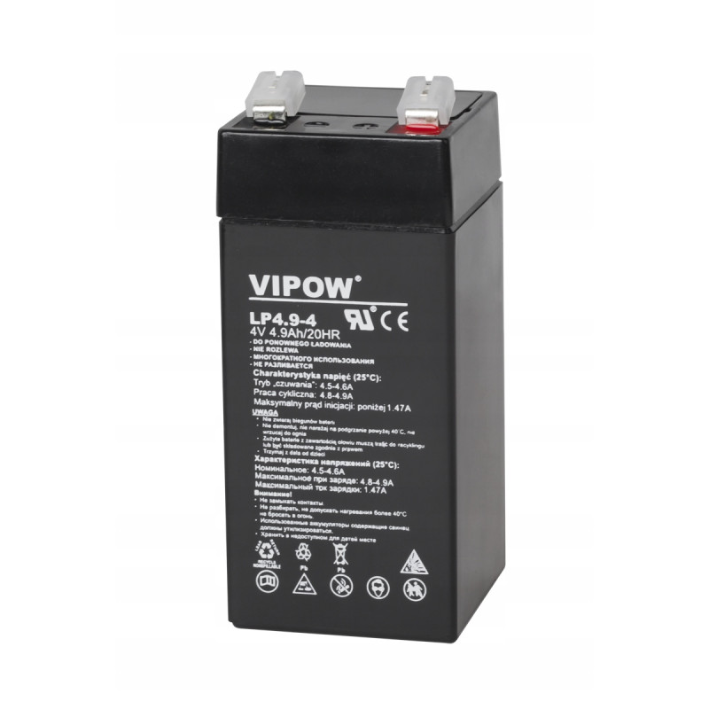 Akumulator żelowy VIPOW 4V/4.9Ah 1szt