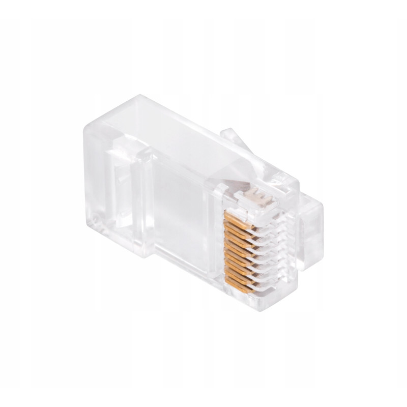 Wtyk RJ45 Lechpol 8P8C drut przelotowy CAT.6E 100szt