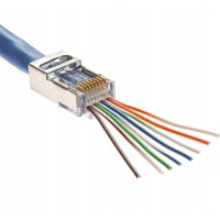 Złącze modularne 8P8C-RJ45 FTP kat.6 przelot 20sz