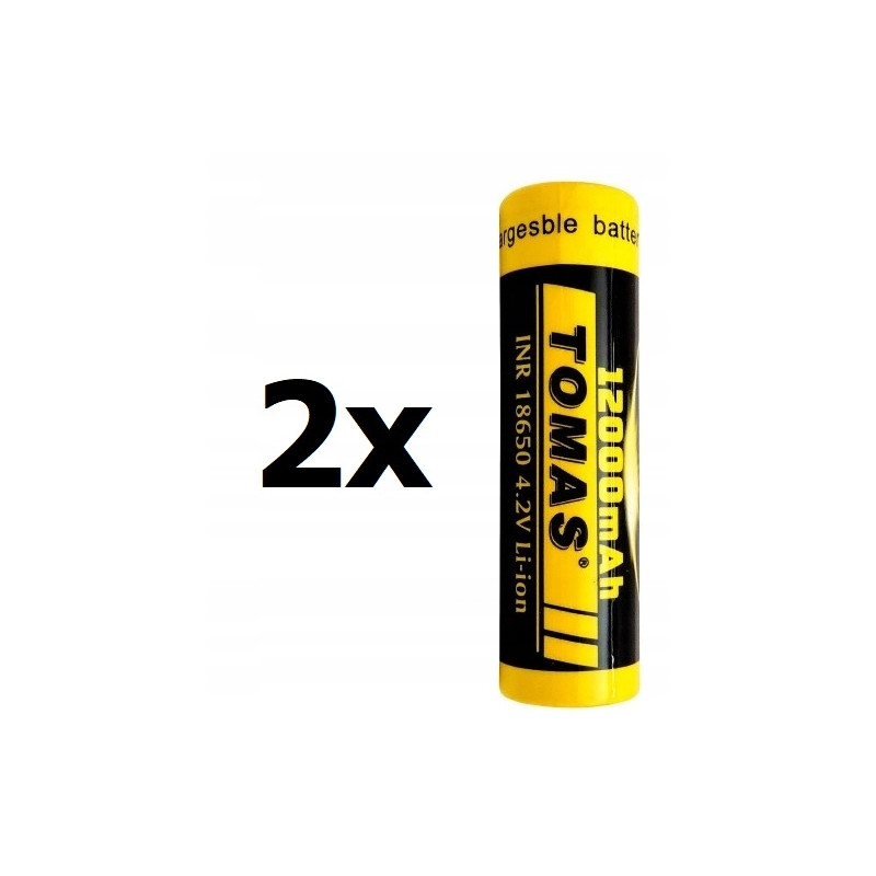 Akumulator litowo-jonowy Tomas 18650 4,2V 12000mAh 2szt.