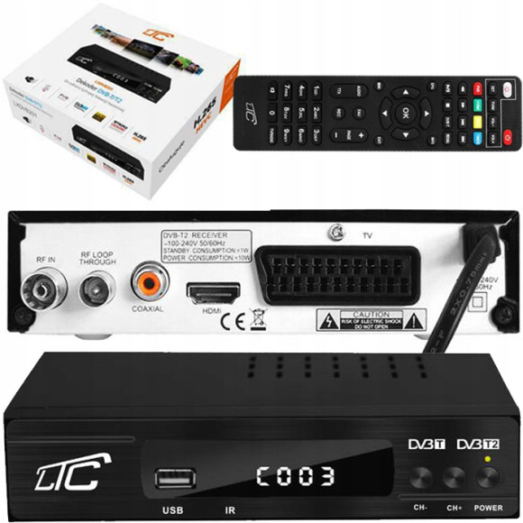 Tuner Dekoder DVB-T2/HEVC H.265 LTC