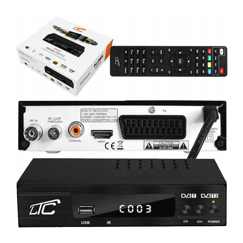 Tuner Dekoder DVB-T2/HEVC H.265 LTC