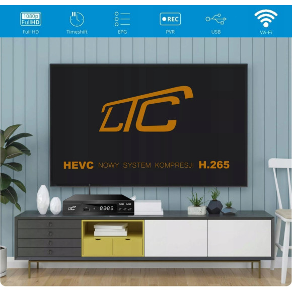 Tuner Dekoder DVB-T2/HEVC H.265 LTC