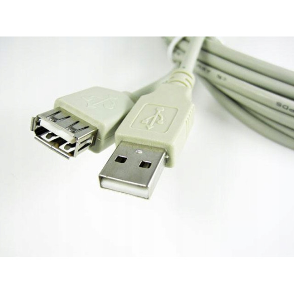 Kabel przedłużacz USB typu A wtyk-gniazdo 1,8m 2szt