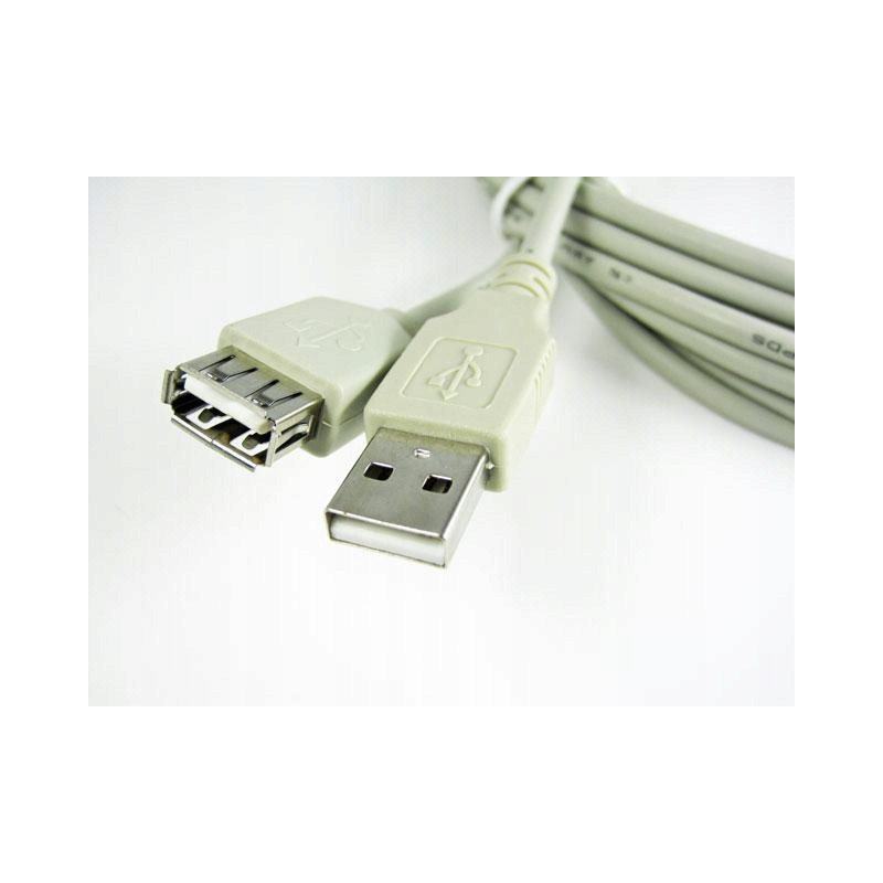 Kabel przedłużacz USB typu A wtyk-gniazdo 1,8m 2szt