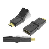 Przejściówka wtyk HDMI - gniazdo HDMI łamane