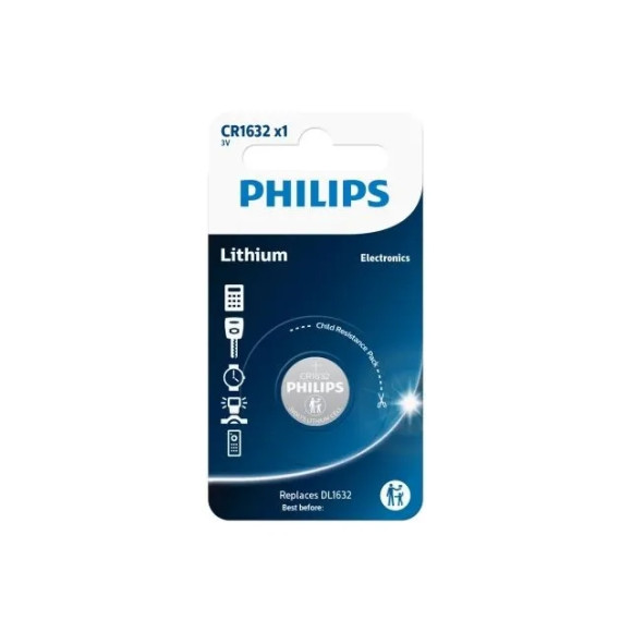 Bateria litowa Philips 3V CR1632