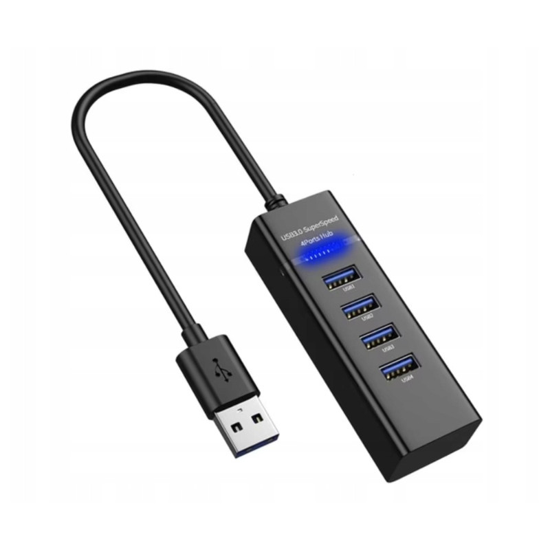 Rozdzielacz portów HUB 4x USB rozgałęźnik 30cm