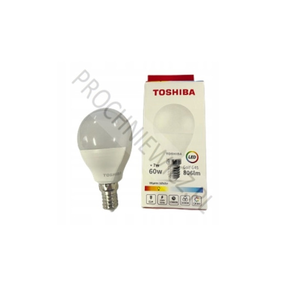 Żarówka kulka LED Toshiba ciepła E14 7W (60W) 2szt