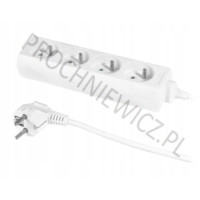 Przedłużacz 4gn. bez wł. 3x1mm 3m 10A/230V