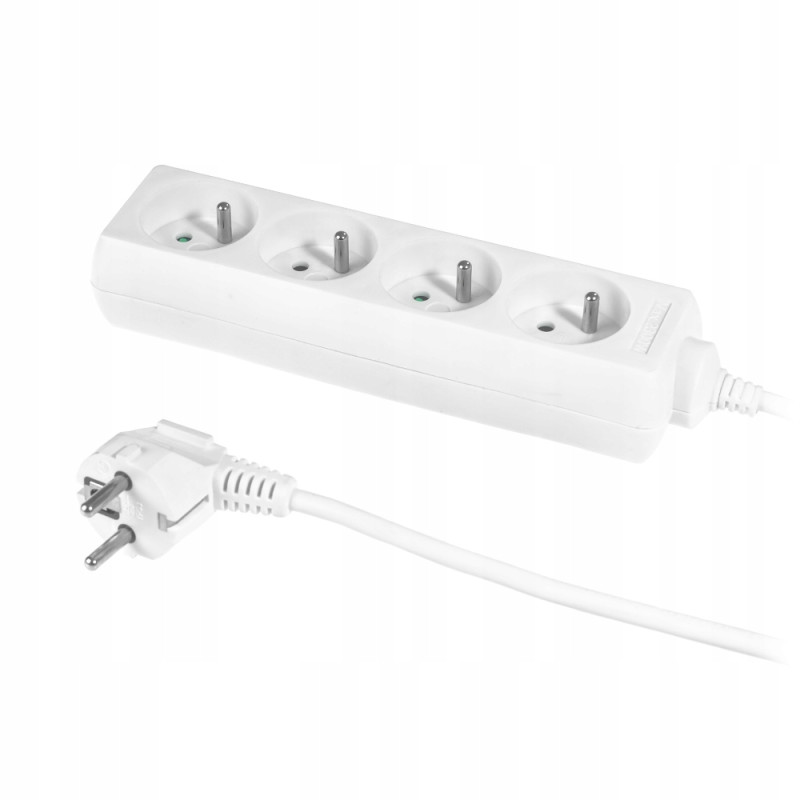 Przedłużacz 4gn. bez wł. 3x1mm 1,5m 10A/230V